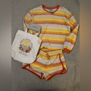 NWOT Girls Haute Hippoe Lounge Set with Tote bag sz 10 / 12